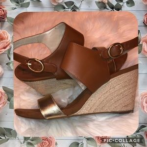 Brown and Gold Sandals
